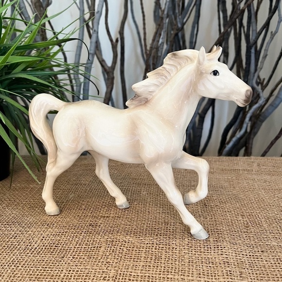 Other - Vintage Ceramic White Horse